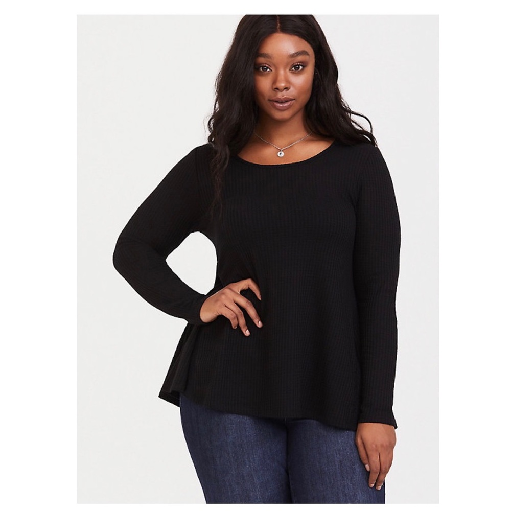Black Waffle Swing Tee